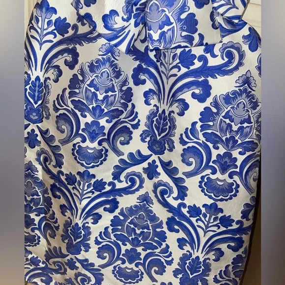 Halabaloo Royal Blue and White Bow Front Dress - Picture 3 of 6